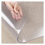 Ofis Koltuğu için Şeffaf Vinil Plastik Zemin Paspası Kaymaz Halı Koruyucu Su Geçirmez Giriş Yolu Paspas 100x350cm (3.3x11.5ft) Sert Ahşap Zeminler için Ağır Hizmet Şeffaf Masa Sandalye Paspası Yüksek