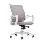 Ofis Masası Sandalyesi Ergonomik Ofis Koltuğu Ev Tekerlekleri Orta Sırt Mesh Ofis Masası Döner Döner Çalışma Koltuğu Ergonomik Ofis Sandalyesi(Beyaz)