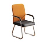Ofis Masası Sandalyesi Kolçaklı ve Krom Kaplama Metal Çerçeveli Nefes Alabilir Fileli Masa Sandalyesi Ergonomik Masa Sandalyesi Rahat Ofis Koltuğu Ergonomik Ofis Sandalyesi(Orange)