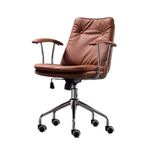 Ofis Masası Sandalyesi Modern PU Deri Ofis Koltuğu Rahat Ev Ofis Masası Sandalyesi Tekerlekler ve Kollu Konferans Koltuğu Ergonomik Sandalye Ayarlanabilir Döner Sandalye Ergonomik Ofis Sandalyesi(Oran