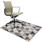 Ofis sandalyesi matı, 80 x 120 cm, sert ahşap, halı ve fayans zeminleri korur, oyun ve ofis koltukları için ideal, ağır hizmet tipi zemin koruyucu, kaymaz tasarım