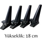 Ofis Sekiz Akıllı Sehpa Ayağı Sabit . Sihirli Sehpa Ayak 18 cm - Siyah