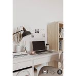 Ofis ve Çalışma Odası Için Mıknatıs Hediyeli Metal Pano - Hatıra Fotoğraf Not Panosu -Mutfak Panosu - Beyaz - 30*50