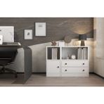 Ofis Yan Dolabı - Çok Amaçlı 2 Çekmeceli Kapaklı Dosya Dolabı PNR-OFD-1012 - Beyaz