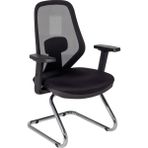 Ofisbazaar Dali Fileli Misafir Koltuğu | Ergonomik Toplantı ve Bekleme Koltuğu Siyah Fileli