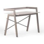 Ofisbazaar Home Desk 120X60 cm – Üst Raflı Metal Ayaklı Çalışma Masası - 120 CM - Toprak