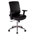 Ofisbazaar Up Deri Çalışma Koltuğu | Ergonomik Şef ve Toplantı Koltuğu Martin 01- Siyah Deri