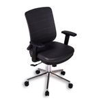 Ofisbazaar Up Deri Çalışma Koltuğu | Ergonomik Şef ve Toplantı Koltuğu Martin 06- Gri Deri