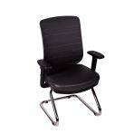Ofisbazaar Up Deri Misafir Koltuğu | Ergonomik Toplantı ve Bekleme Koltuğu Martin 06- Gri Deri