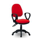 Ofiscombin Ofis Büro Sırt Ayarlanabilir Döner Tekerlekli Öğrenci Ders Çalışma Koltuğu Kirmizi Kumaş 00047499202