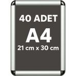 Ofisds 40 Adet A4 Eko Seri Çerçeve Rondo Köşe Aç Kapa Açılır Kapanır