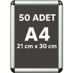 OfisDS 50 Adet A4 Eko Seri Çerçeve Rondo Köşe Aç Kapa Açılır Kapanır