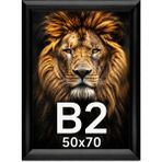OfisDS B2 50X70 Siyah Alüminyum Çerçeve Açılır Kapanır Gönye Köşe 25MM - 1