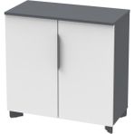 Ofisimi Tidy Boy Kapaklı Beyaz 81 cm Dolap (Lake Beyaz/antrasit)