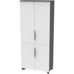 Ofisimi Tidy Dört Kapaklı Beyaz 189 cm Dolap (Beyaz/antrasit) - Lake Beyaz