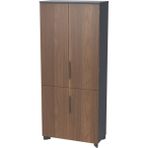 Ofisimi Tidy Dört Kapaklı Dosya ve Depolama Dolabı 189 cm Antrasit-Nevada Ceviz