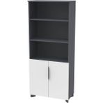 Ofisimi Tidy Yarım Kapaklı Dosya ve Depolama Dolabı 189 cm Antrasit-Lake Beyaz