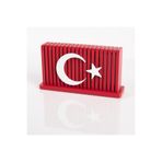 Ofistike Kırmızı Beyaz 3D Türk Bayrağı Biblosu Ofis Masa üstü Bayrağı İş yeri Hediyesi