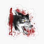 Öfkeli Kızgın Kurt Araba Sticker Oto Yapıştırması 18Cm E1