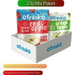 Ofrésko Ofresko Elma Kuru Meyve Cipsi 2'li Mix Paket - Fırında Kurutulmuş Kırmızı Elma ve Dondurularak Kurutulmuş Yeşil Elma - Katkısız & İlave Şekersiz