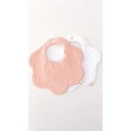 O&G Collection 2'li Pudra ,Beyaz %100 Pamuklu Organik 8 Katlı Müslin Bebek Salya Önlüğü/ Yakalık/Nikel Free Çıt