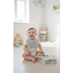 O&G Collection 4'lü Yıldız Grili %100 Pamuklu 8 Katlı Müslin Bebek Salya Önlüğü / Mama Önlüğü /nikel Free - 0 - 1,5 Yaş - Çok Renkli