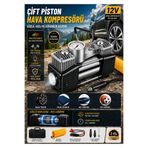 OG Germany Steel Italy 850P 12V Çift Pistonlu 150PSI Tüm Araç Lastik Bot Şişirme Hava Kompresörü Dakikada 100 Lt