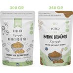 OG natural Organik Bebek Bisküvisi ve Bisküvi Tozu Seti +6 Ay 300 + 240 gr Bisküvili İçerik