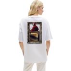 OGC Maske Oversize Unisex T-Shirt - Beyaz