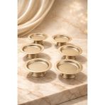 Ogeda Home 6'lı Ayaklı Gold Metal Lokumluk Seti- Metal Gold Kahve Yanı Lokumluk, Şekerlik - Gümüş