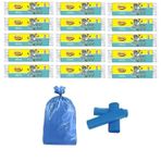 Ögem Battal Boy Çöp Poşeti 75x90 Cm 70 Lt 10'lu Rulo 15 Paket Mavi