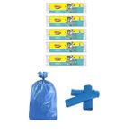 Ögem Battal Boy Çöp Poşeti 75x90 Cm 70 Lt 10'lu Rulo 5 Paket Mavi