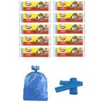 Ögem Büyük Boy Çöp Poşeti 65x80 Cm 50 Lt 10'lu Rulo 10 Paket Mavi