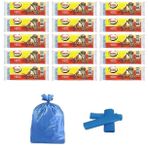 Ögem Büyük Boy Çöp Poşeti 65x80 Cm 50 Lt 10'lu Rulo 15 Paket Mavi