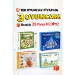 OGGİA 4’lü Manyetik Blok Seti Eğitici Oyuncak+35 Parça Hediye (58+64+80 ) Mega Avantaj Paket