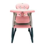 OGGİA Çok Fonksiyonlu Pembe Mama Sandalyesi / Masa-sandalye Takımı (6 AY-4 YAŞ) | Ergonomik