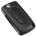 OGGIPRO CE0522 Düğmeli Anahtarlık Peugeot 207 307 308 407 408 3008 5008 Citroen C2 C3 C4 C5 C6 C8 (Düğmeli Far, CE0522) 3 ile uyumludur