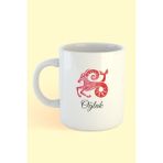 Oğlak Burcu Baskılı Kahve Kupası - Beyaz - 199 ml