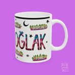 Oğlak Burcu Capricorn Astroloji Temalı Özel Çizim Tasarım Hediyelik Porselen Kahve Kupası - Beyaz - 325 ml