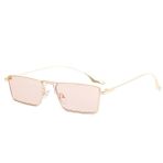 OGOBVCK Vintage Dikdörtgen Güneş Gözlüğü Altın Ultralight Çerçeve UV400 Koruma Vintage Şeker Renkler Klasik Kare Gözlük Kadın Erkek Seyahat Sürüş Balıkçılık için (Pink)