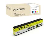 OGOUGUAN 970XL 971XL Mürekkep Kartuşları HP 970 XL 971 XL ile Uyumlu HP OfficeJet Pro X451DW X476dw X551DW X576dw (1 Sarı) için