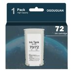 OGOUGUAN CAIDI yazıcı kartuşu, HP 72-6X 130 ml, DesignJet T1100, T1120, T1200, T1300, T2300, T610, T620, T770, T790, T795 (1 x 130 ML Gri) ile uyumlu
