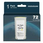 OGOUGUAN CAIDI yazıcı kartuşu, HP 72-6X 130 ml, DesignJet T1100, T1120, T1200, T1300, T2300, T610, T620, T770, T790, T795 (1 x 130 ml sarı) ile uyumlu