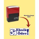 Öğretmen Kaşesi - Eksik Ödev, 912 (51Mmx19mm) Mavi Keçeli Otomatik Kaşe