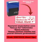 Öğretmen Kaşesi - Öğretmen'den Yıldızlı Aferin, 912 (51Mmx19mm) Kırmızı Keçeli Otomatik Kaşe