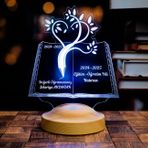 Öğretmenler Günü Hediyesi 3D LED Lamba - Mezuniyet Hatırası, İsimli Öğretmene Hediye, Kitap Tasarımlı Sevgili Öğretmenim Masa Lambası