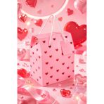 OGTWO Premium Konsept Tasarım Hediye Kutusu & Çanta Sevgiliye Kalpli Karton Hediye Paketi Kutu 24x14x20cm