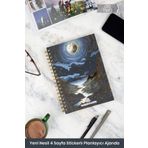 OGTWO Premium Quality 17x24 cm Stickerlı Süresiz Planlama Sert Kapaklı Haftalık Günlük Planlayıcı Ajanda