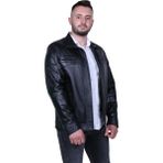 Oğuzhan Siyah Hakiki Deri Erkek Mont - 000-Siyah