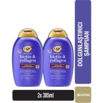 OGX Biotin Collagen Şampuan - Saçları Besleyip Dolgunlaştıran, Canlandırıcı ve Sülfatsız, 2×385 ml